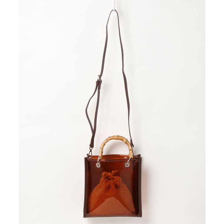 バンブーハンドルのクリアミニショルダー ハンドバッグ2WAY minia[品番：ASNS0000602]｜minia（ミニア）のレディース ファッション通販｜SHOPLIST（ショップリスト）
