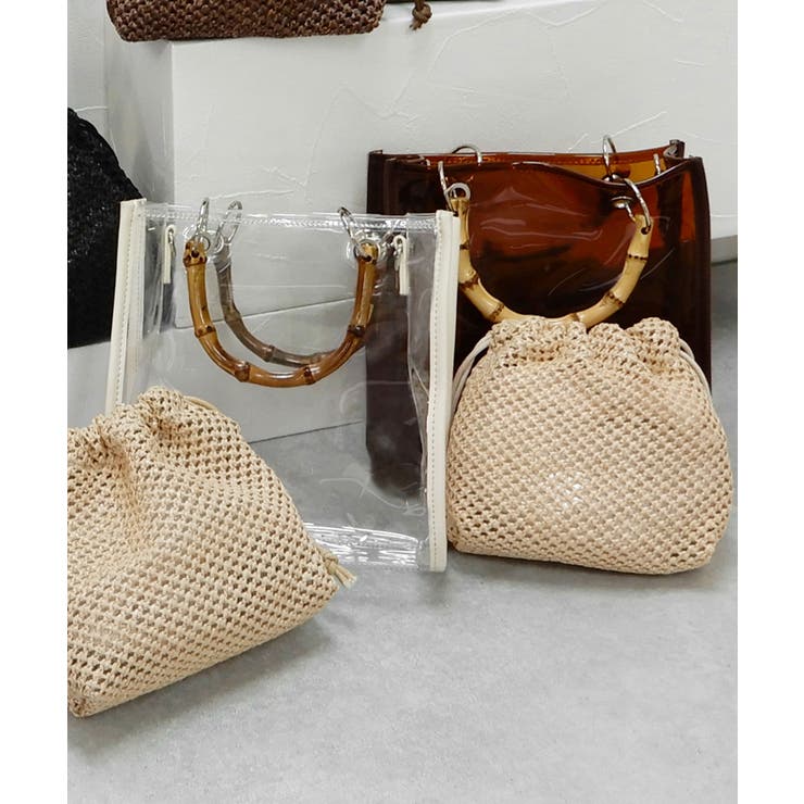 MIAN/ミアン バンブーハンドルクリアBAG（ショルダーバッグ