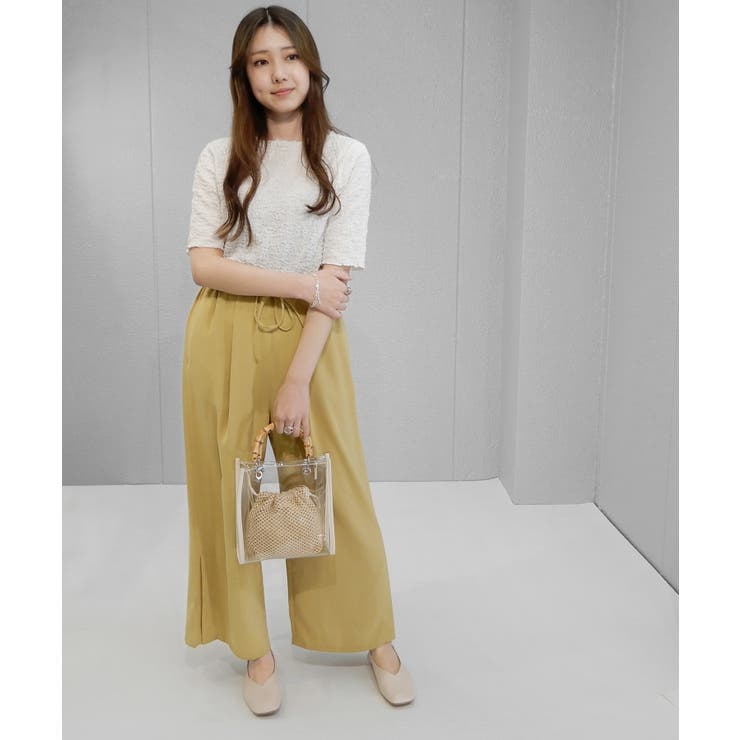 バンブーハンドルのクリアミニショルダー ハンドバッグ2WAY minia | minia | 詳細画像13 