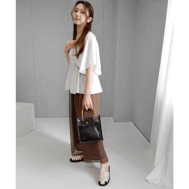 バンブーハンドルのクリアミニショルダー ハンドバッグ2WAY minia | minia | 詳細画像39 