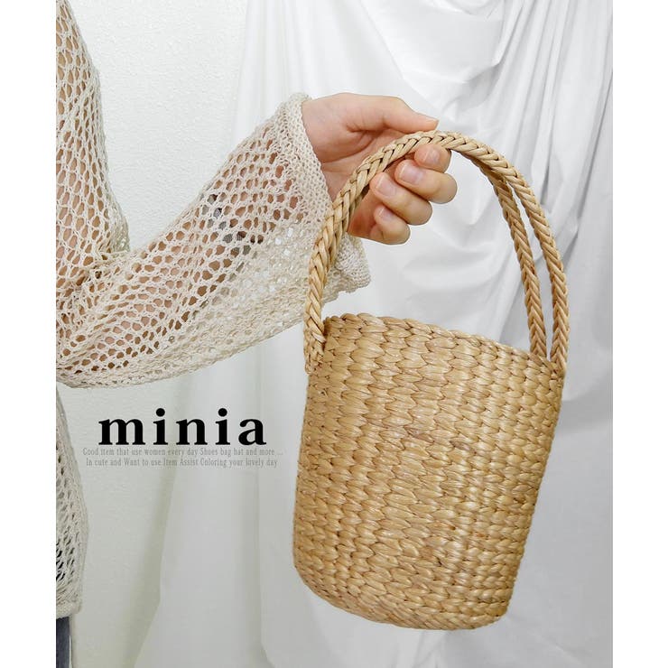ミニ感が可愛い水草のバスケット カゴバッグ Minia 品番 Asns Minia ミニア のレディースファッション通販 Shoplist ショップリスト