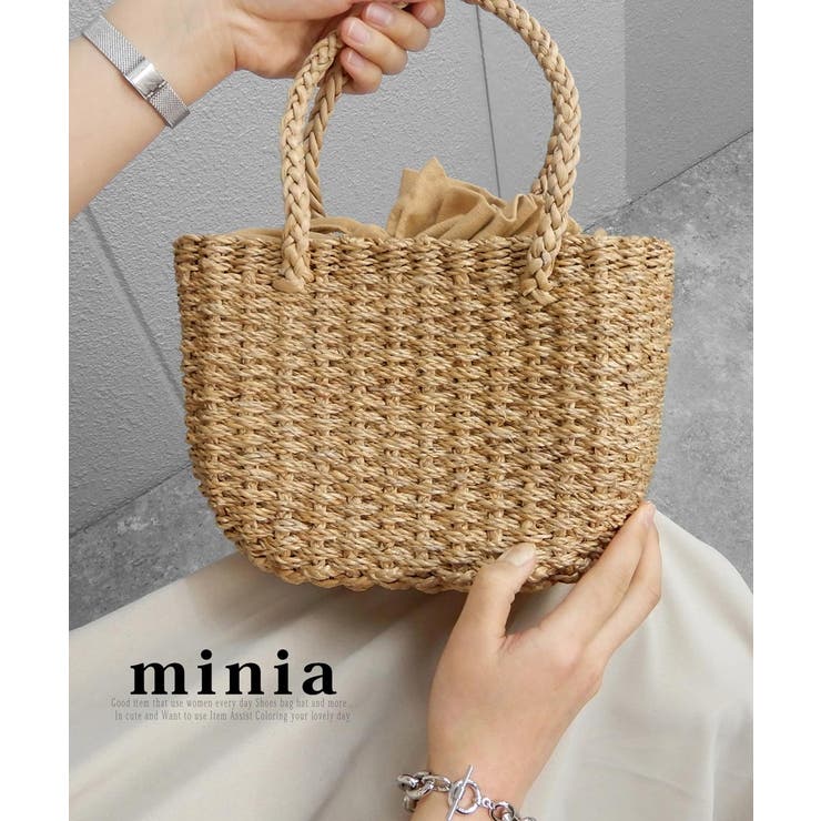 ミニ感が可愛い水草のバスケット カゴバッグ Minia 品番 Asns Minia ミニア のレディースファッション通販 Shoplist ショップリスト