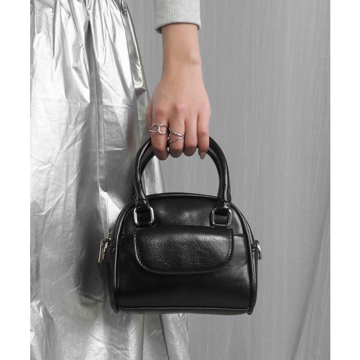 フラップポケットミニボストン minia ハンドバッグ[品番：ASNS0000919