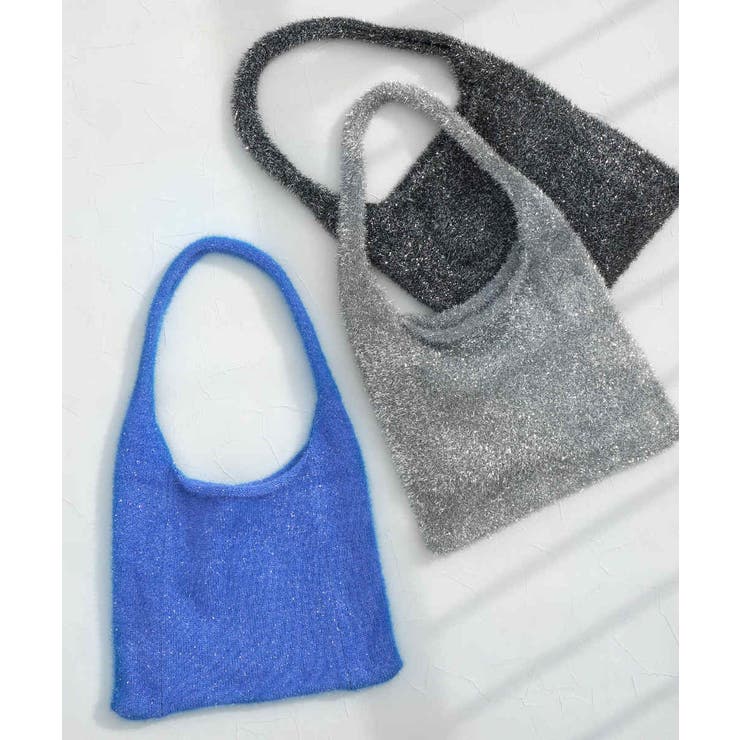 ラメシャギーニットトートバッグ[品番：ASNS0000918]｜minia（ミニア