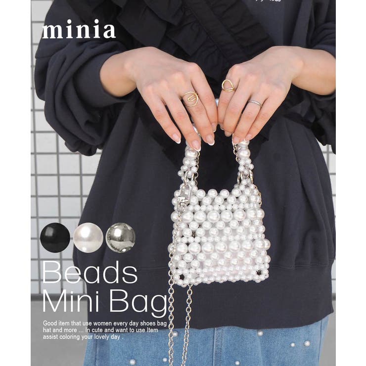2WAYビーズミニバッグ ＜ ハンド[品番：ASNS0000975]｜minia