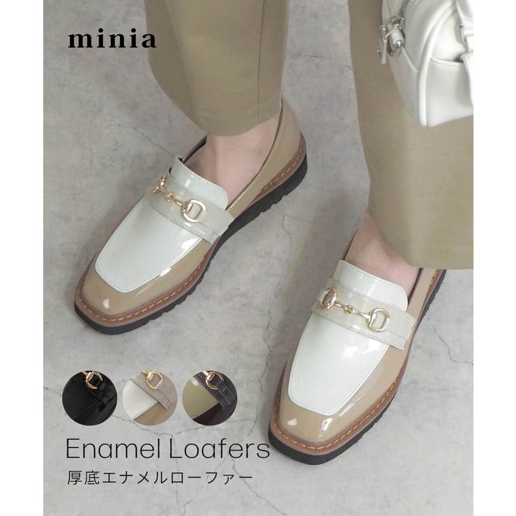 厚底エナメルローファー 3cmヒール  minia[品番：ASNS0000944]｜minia（ミニア）のレディースファッション通販｜SHOPLIST（ショップリスト）