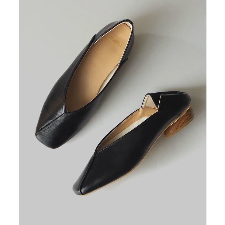 【かかとが踏める2WAY】大人見えシンプル ウッドヒールパンプス スクエアパンプ… | minia | 詳細画像6 