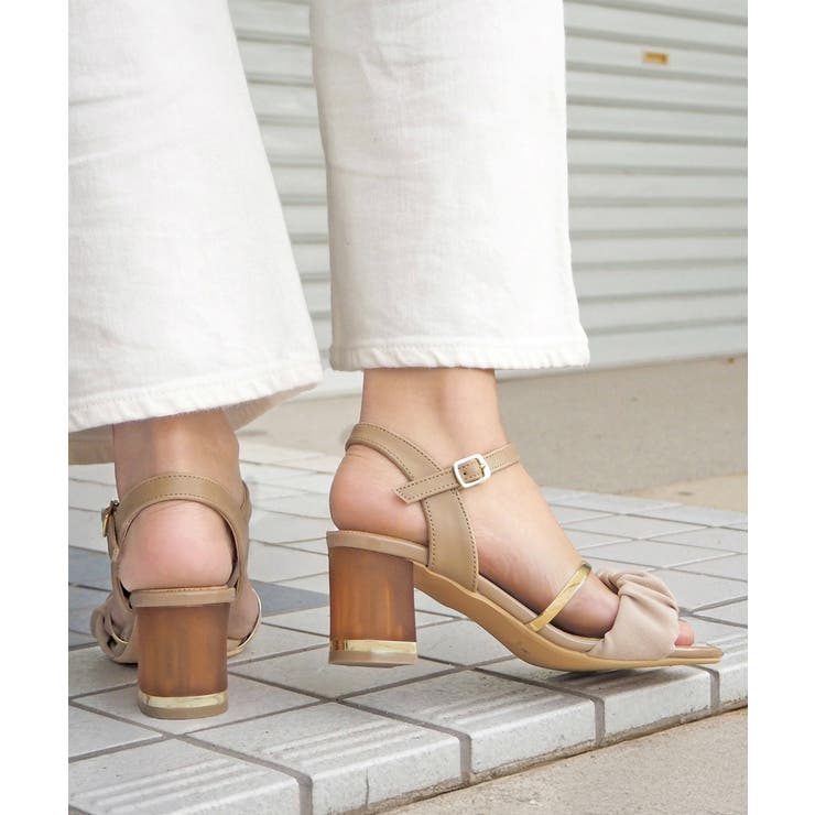 クリアヒールギャザーサンダル 5cmヒール minia | minia | 詳細画像3 