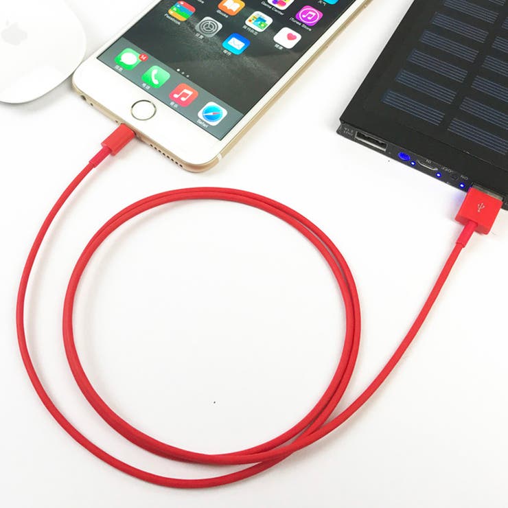 1M＆レッド | 充電ケーブル Lightning ライトニングケーブル | Aleh Te’enah