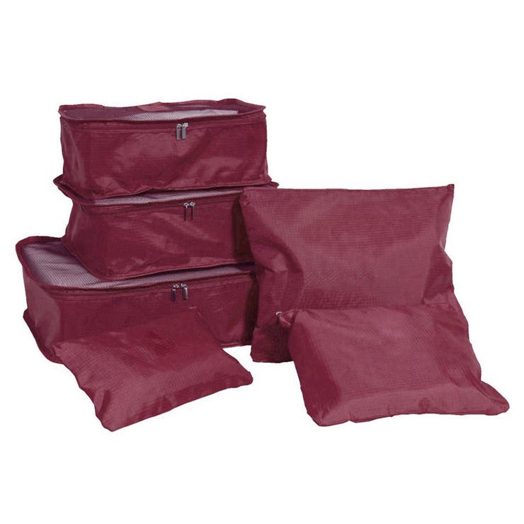 ワインレッド | トラベルポーチ 収納ポーチ セット | Aleh Te’enah
