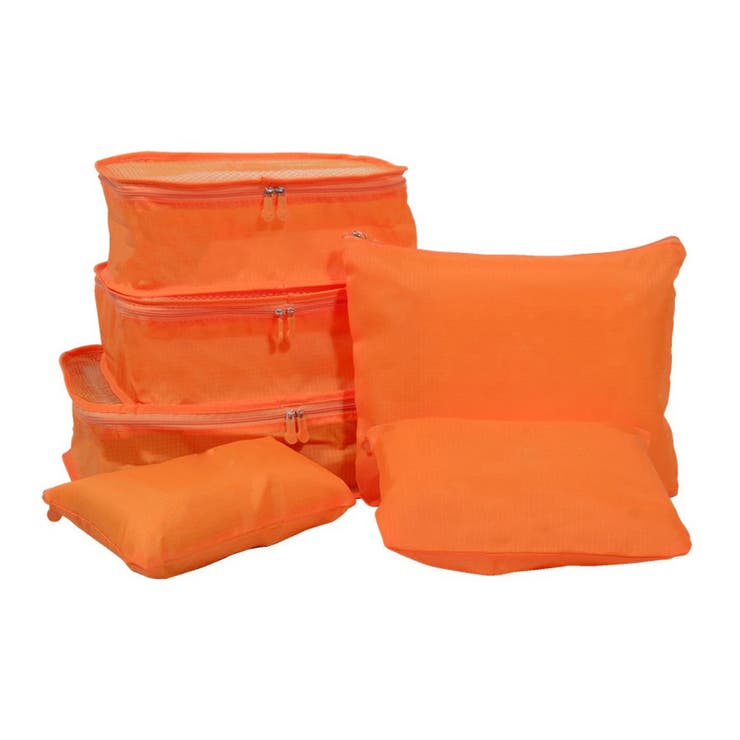 オレンジ | トラベルポーチ 収納ポーチ セット | Aleh Te’enah