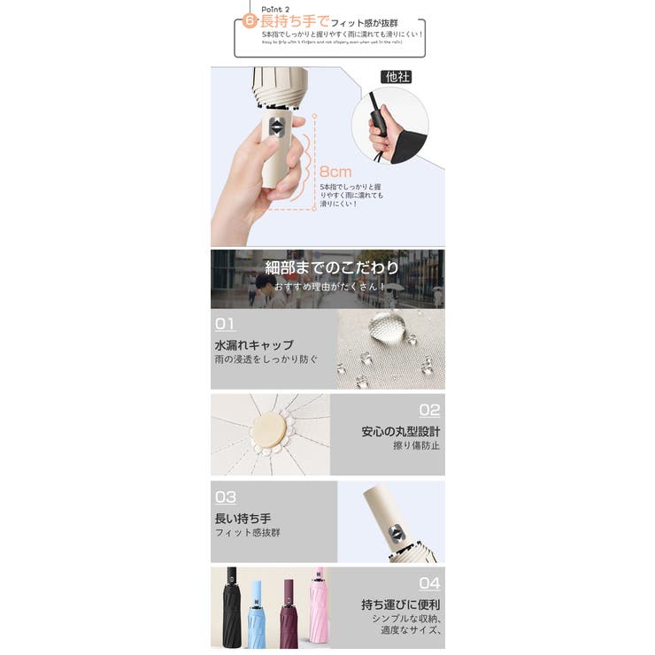 大判104cm 晴雨兼用 折りたたみ傘 | Aleh Te’enah | 詳細画像9 