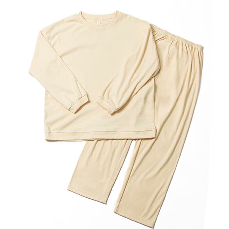 アイボリー | レディース スウェット上下セット 長袖トップス＋ロングパンツ | Aleh Te’enah