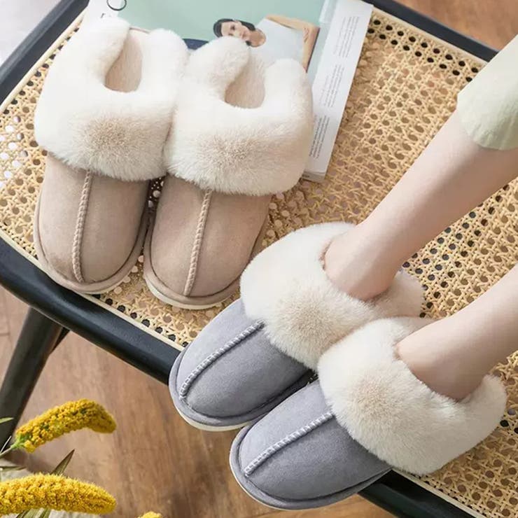 ルームスリッパ レディース ファー付き 室内履き 冬用 あったか スリッパ | Aleh Te’enah | 詳細画像17 