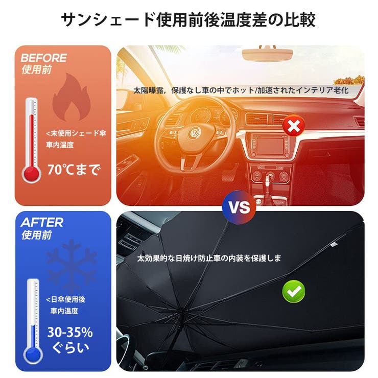 傘式 車用サンシェード フロントガラス用 | Aleh Te’enah | 詳細画像4 