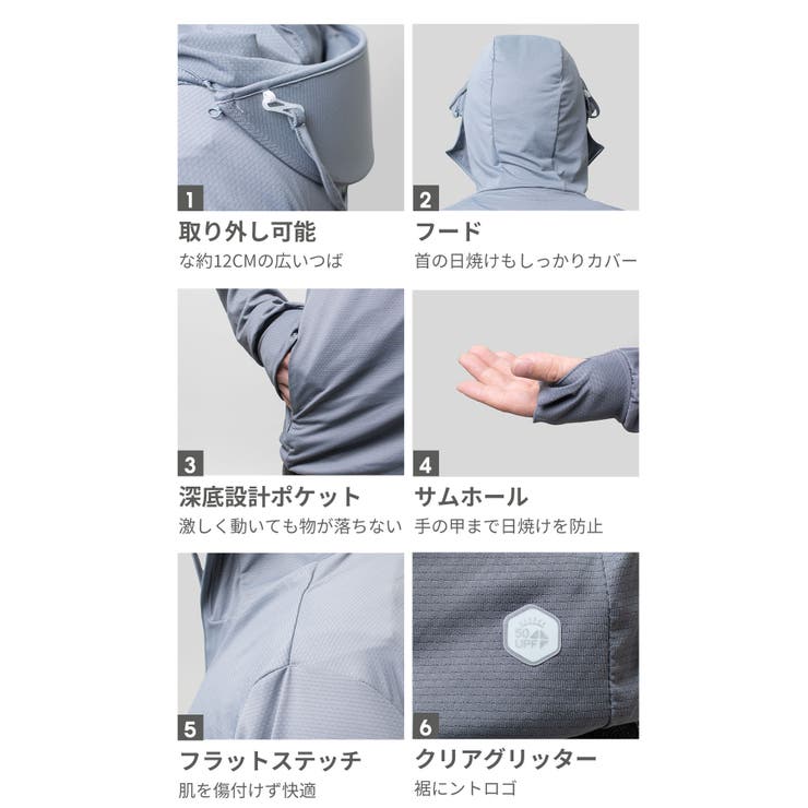 UVカットパーカー メンズ 接触冷感 | Aleh Te’enah | 詳細画像12 