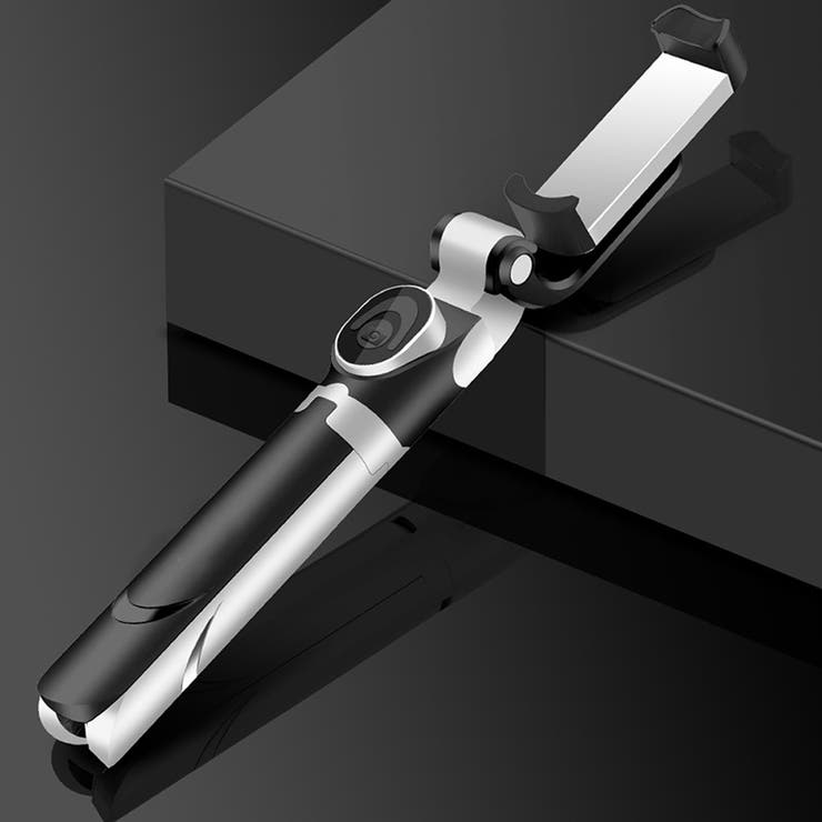 ブラック＆ホワイト | Bluetoothリモコン付き セルカ棒 三脚一体型 | Aleh Te’enah