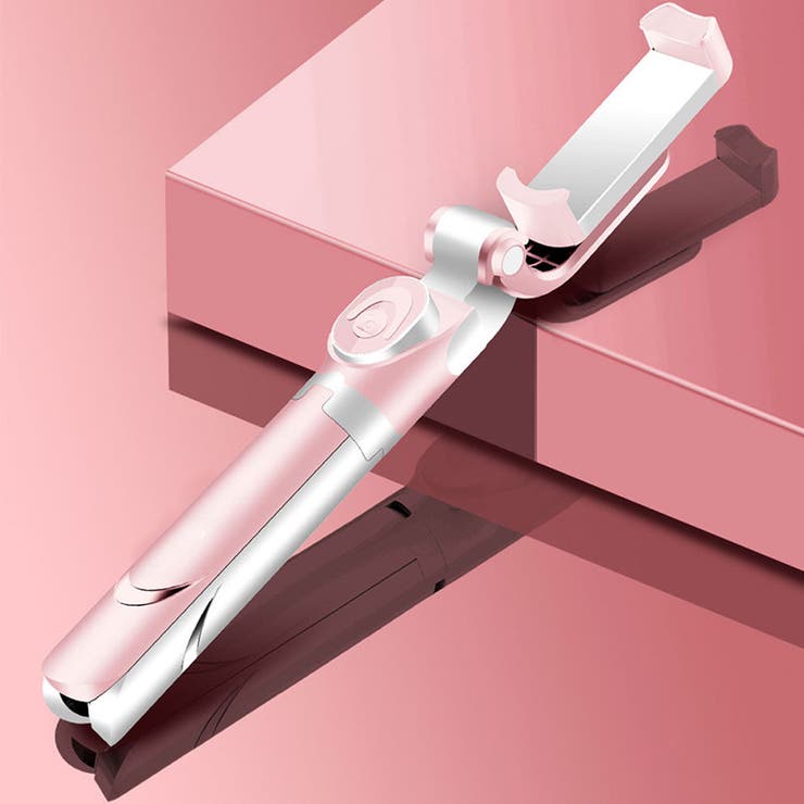 ピンク | Bluetoothリモコン付き セルカ棒 三脚一体型 | Aleh Te’enah