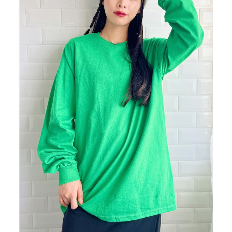 グリーン | 【GILDAN】ギルダン ロングスリーブ ビッグシルエット ロンT | Outfitter lab