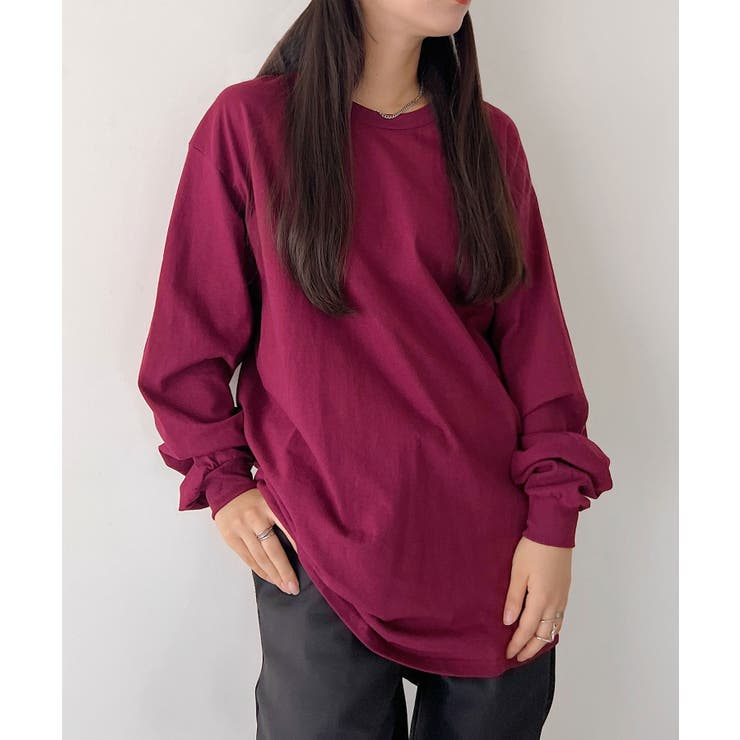 マルーン | 【GILDAN】ギルダン ロングスリーブ ビッグシルエット ロンT | Outfitter lab