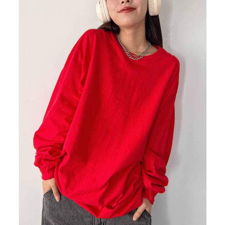 レッド | 【GILDAN】ギルダン ロングスリーブ ビッグシルエット ロンT | Outfitter lab