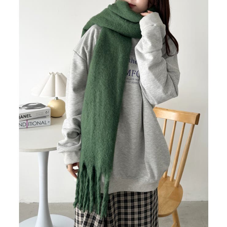 グリーン | ボリュームフリンジマフラー | Outfitter lab