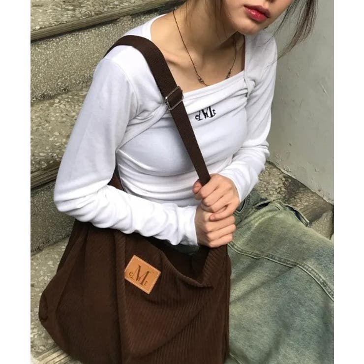 ダークブラウン | MUCENT(ムセント)/SOFT CORDUROY CROSS BAG | Outfitter lab