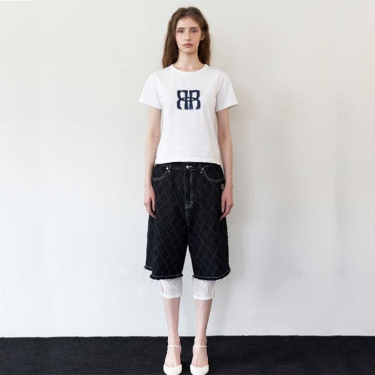 ROCKCAKE(ロックケーキ)/Square Logo Denim Top[品番