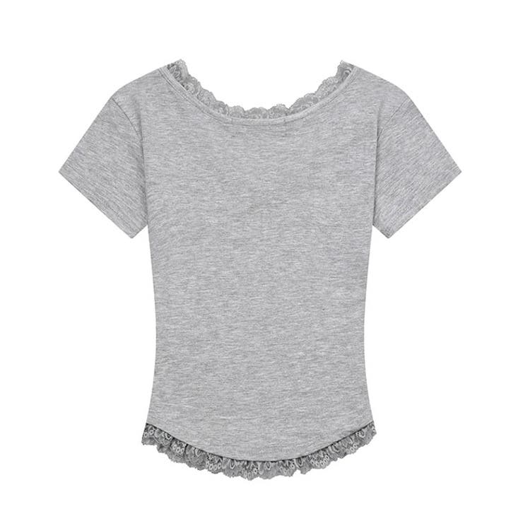 MUCENT(ムセント)/SUNNIOR LACE V-NECK HALF T[品番