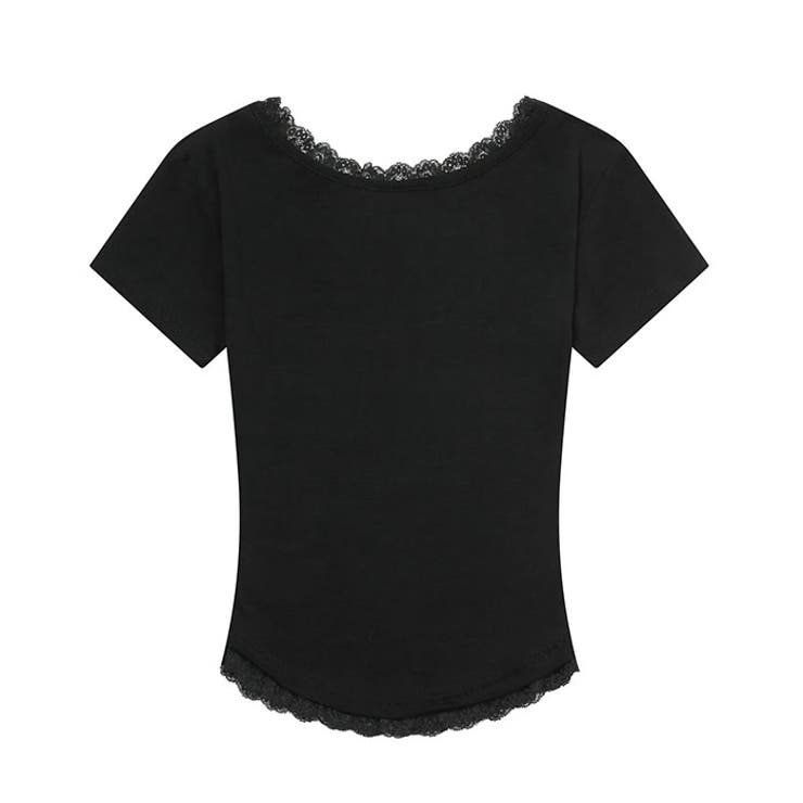 MUCENT(ムセント)/SUNNIOR LACE V-NECK HALF T[品番