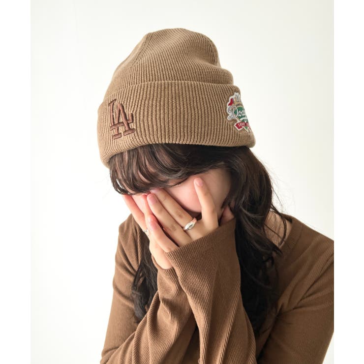 ベージュ | MLB KOREA(エムエルビーコリア)/Patch beanie | Outfitter lab