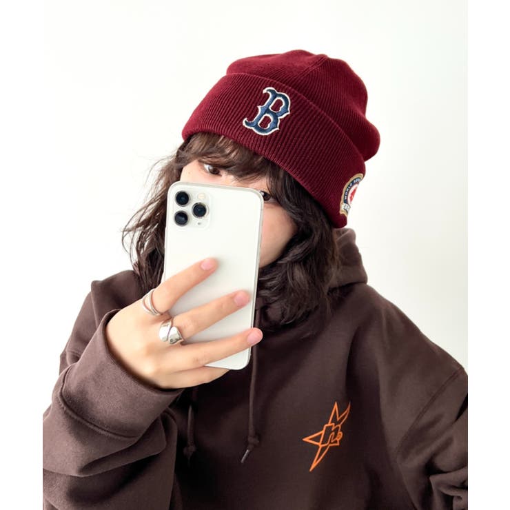 ワインレッド | MLB KOREA(エムエルビーコリア)/Patch beanie | Outfitter lab