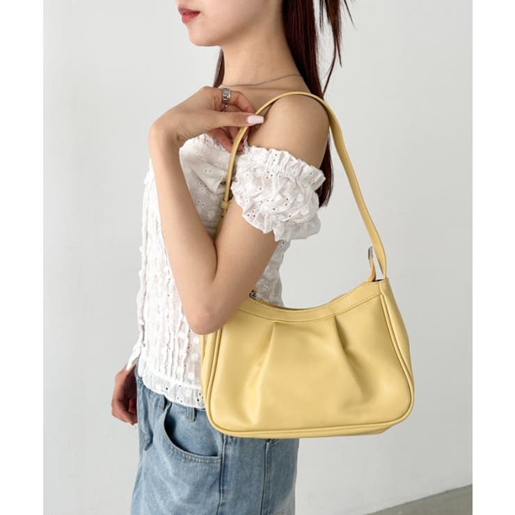 イエロー | タックデザインハンドバッグ | Outfitter lab