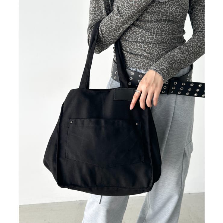 ブラック | アソート柄BIGトートバッグ | Outfitter lab