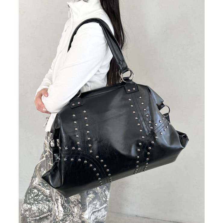 ブラック系その他2 | スタッズナイロンボストンバッグ | Outfitter lab