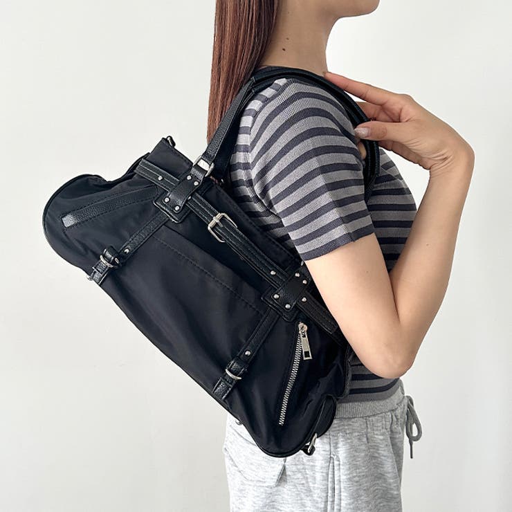 ベルトデザインナイロンショルダーバッグ | Outfitter lab | 詳細画像5 