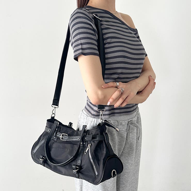 ベルトデザインナイロンショルダーバッグ | Outfitter lab | 詳細画像7 