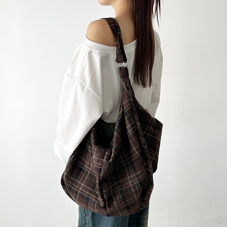 大容量チェックショルダーバッグ | Outfitter lab | 詳細画像22 
