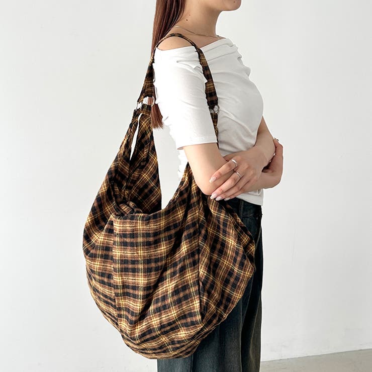 大容量チェックショルダーバッグ | Outfitter lab | 詳細画像5 