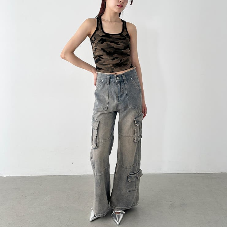 カップ付き迷彩柄タンクトップ[品番：OUTW0000531]｜Outfitter