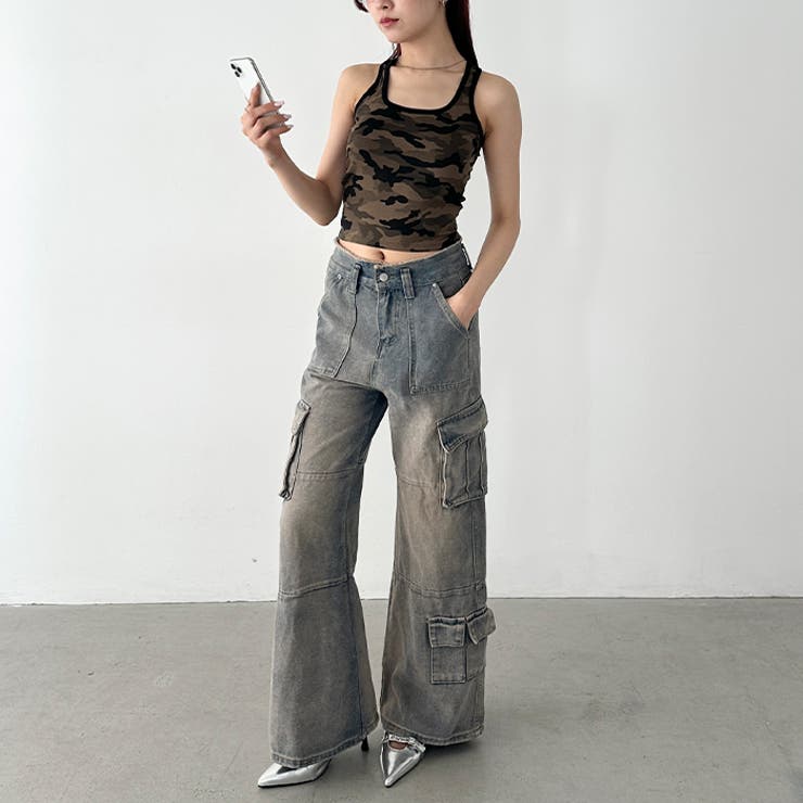 カップ付き迷彩柄タンクトップ[品番：OUTW0000531]｜Outfitter