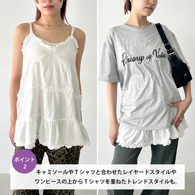 コットンフリルドットキャミワンピース | Outfitter lab | 詳細画像3 