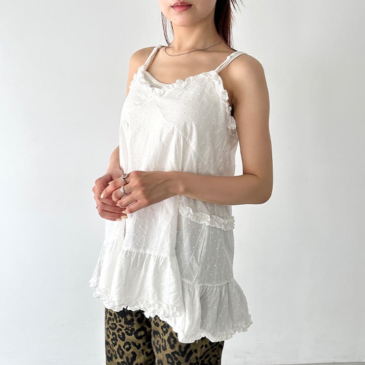 コットンフリルドットキャミワンピース | Outfitter lab | 詳細画像6 