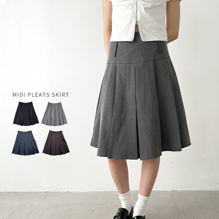 ミディ丈プリーツスカート | Outfitter lab | 詳細画像1 