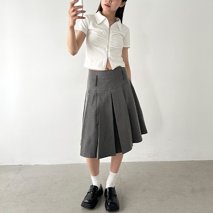 ミディ丈プリーツスカート | Outfitter lab | 詳細画像9 