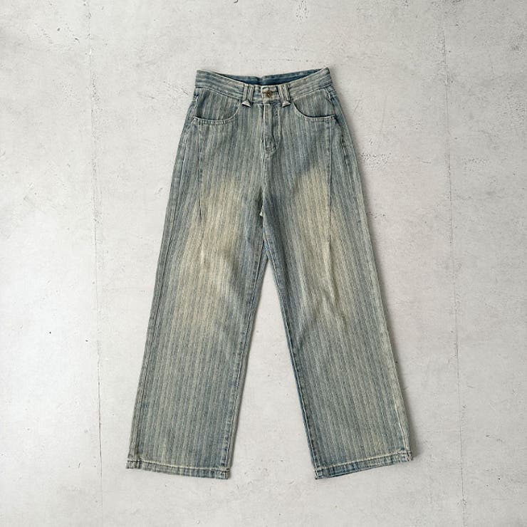 ストライプ柄ワイドデニムパンツ | Outfitter lab | 詳細画像12 