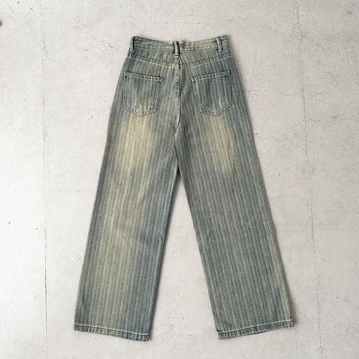 ストライプ柄ワイドデニムパンツ | Outfitter lab | 詳細画像13 