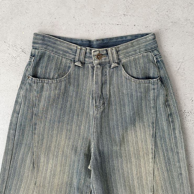 ストライプ柄ワイドデニムパンツ | Outfitter lab | 詳細画像14 