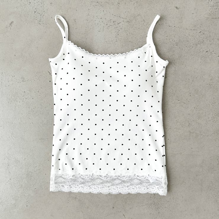 カップ付きドット柄キャミソール | Outfitter lab | 詳細画像10 