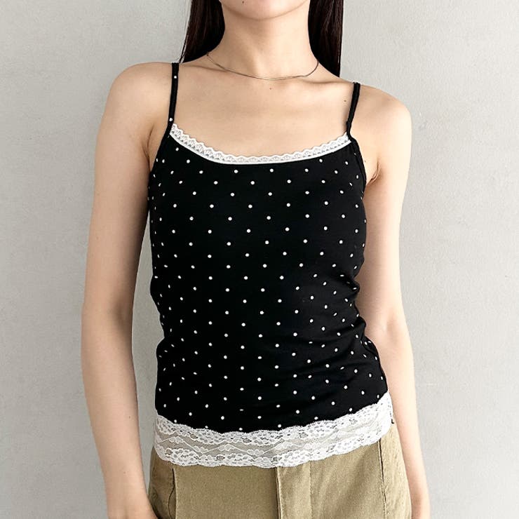 カップ付きドット柄キャミソール | Outfitter lab | 詳細画像11 